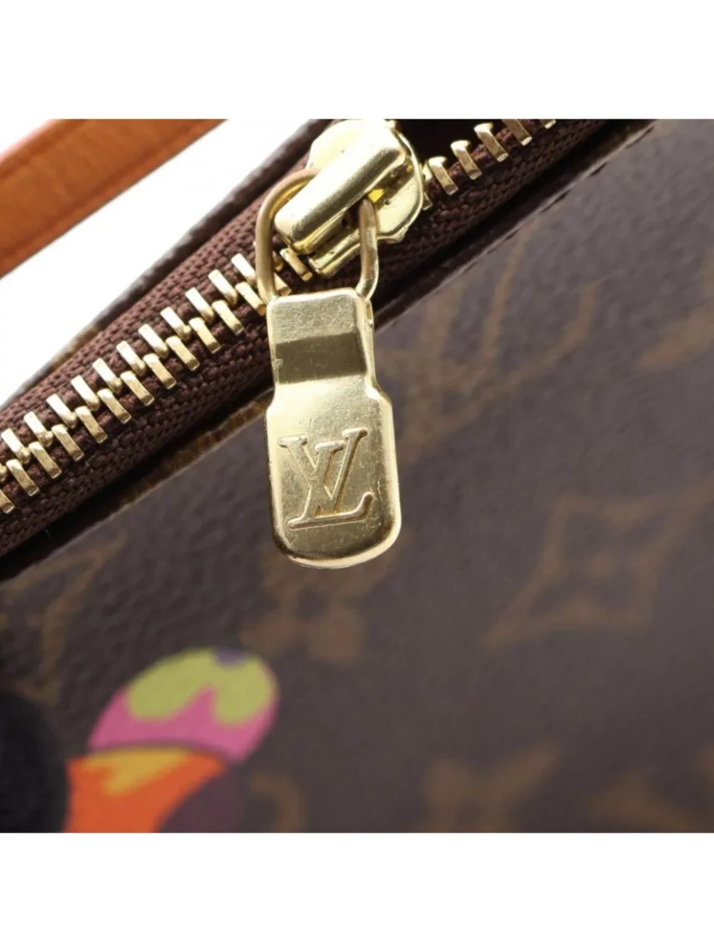 Louis Vuitton Handbag Pochette Accessory Soir Canvas Leather LV Takashi Murakami